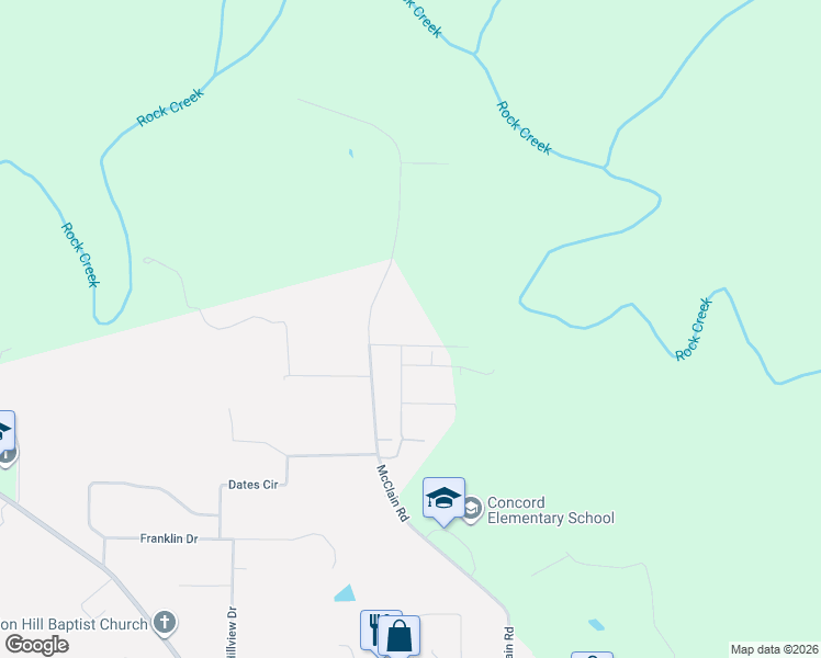 map of restaurants, bars, coffee shops, grocery stores, and more near 6859 Chesser Road in Bessemer