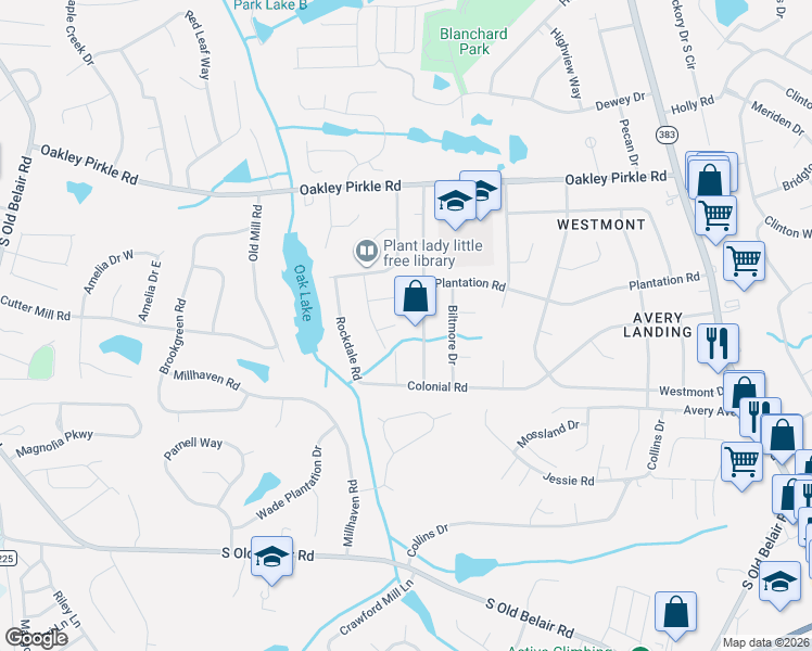 map of restaurants, bars, coffee shops, grocery stores, and more near 327 Oak Lake Drive in Martinez