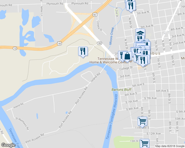 map of restaurants, bars, coffee shops, grocery stores, and more near Lintel Road in Columbus