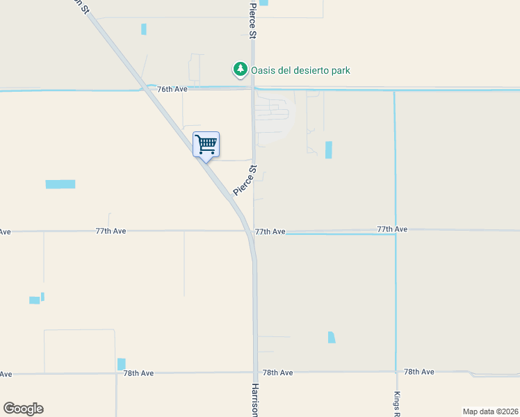 map of restaurants, bars, coffee shops, grocery stores, and more near 76850 Pierce Street in Thermal