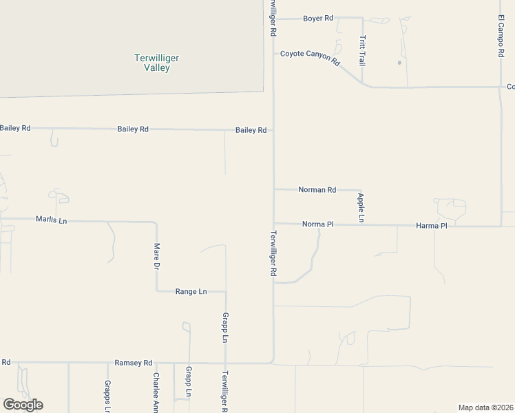 map of restaurants, bars, coffee shops, grocery stores, and more near 43285 Terwilliger Road in Anza