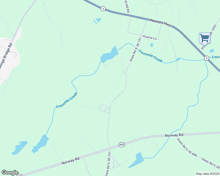 map of restaurants, bars, coffee shops, grocery stores, and more near 113 Dinkie Lee Lane in Orangeburg