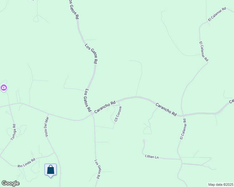 map of restaurants, bars, coffee shops, grocery stores, and more near Carancho Road in Riverside County