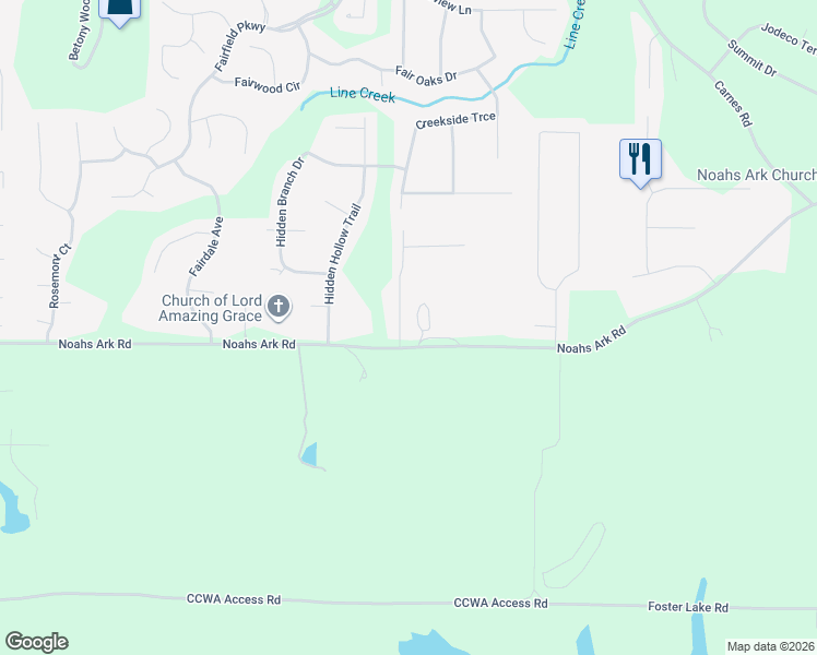 map of restaurants, bars, coffee shops, grocery stores, and more near 9574 Ashley Oaks Drive in Jonesboro