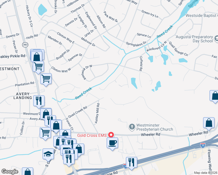 map of restaurants, bars, coffee shops, grocery stores, and more near 4115 Knollcrest Circle North in Martinez