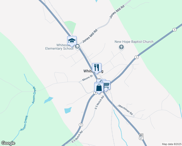 map of restaurants, bars, coffee shops, grocery stores, and more near in Whitesburg