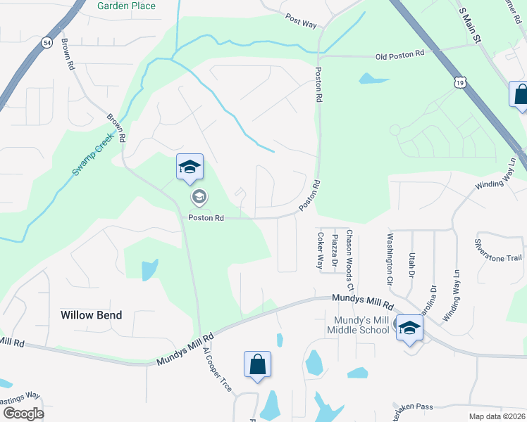 map of restaurants, bars, coffee shops, grocery stores, and more near 970 Wynnbrook Lane in Jonesboro