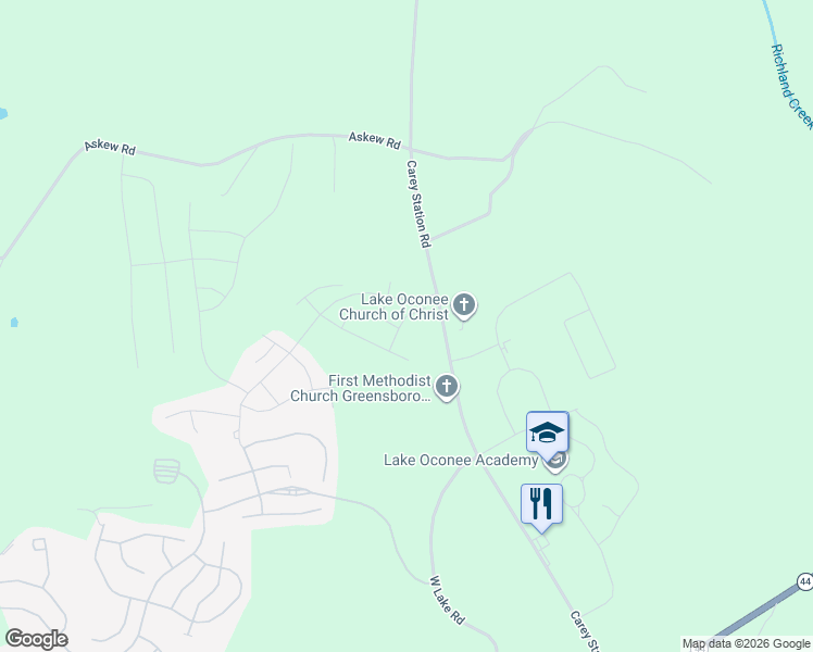 map of restaurants, bars, coffee shops, grocery stores, and more near in Greensboro