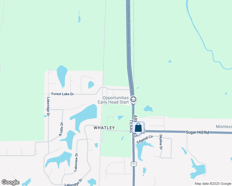 map of restaurants, bars, coffee shops, grocery stores, and more near 6516 Farmers Lane in Texarkana