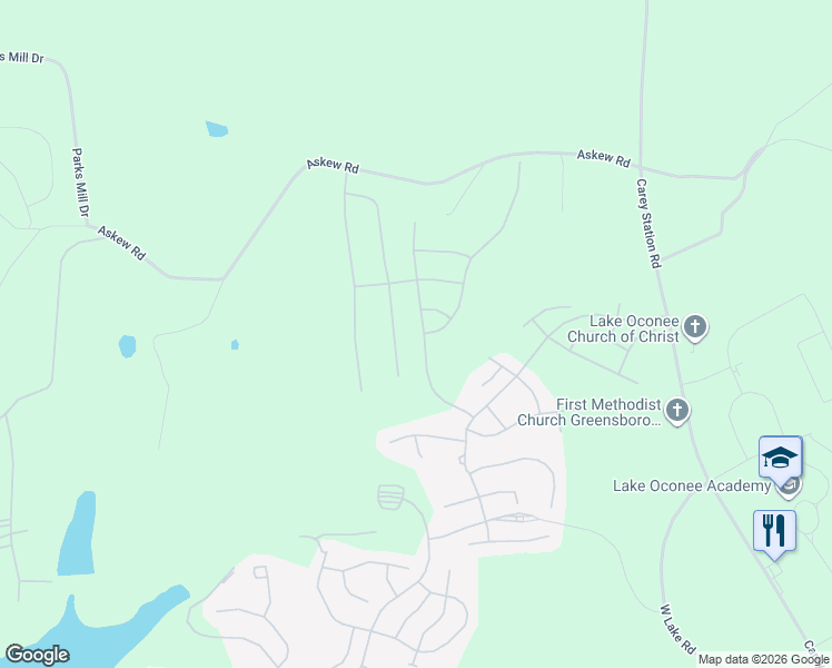 map of restaurants, bars, coffee shops, grocery stores, and more near in Greensboro