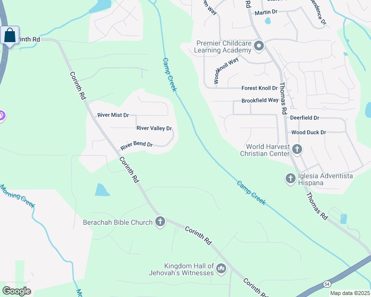map of restaurants, bars, coffee shops, grocery stores, and more near 664 River Bend Drive in Jonesboro