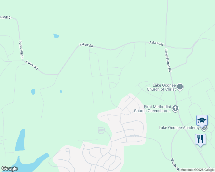 map of restaurants, bars, coffee shops, grocery stores, and more near in Greensboro