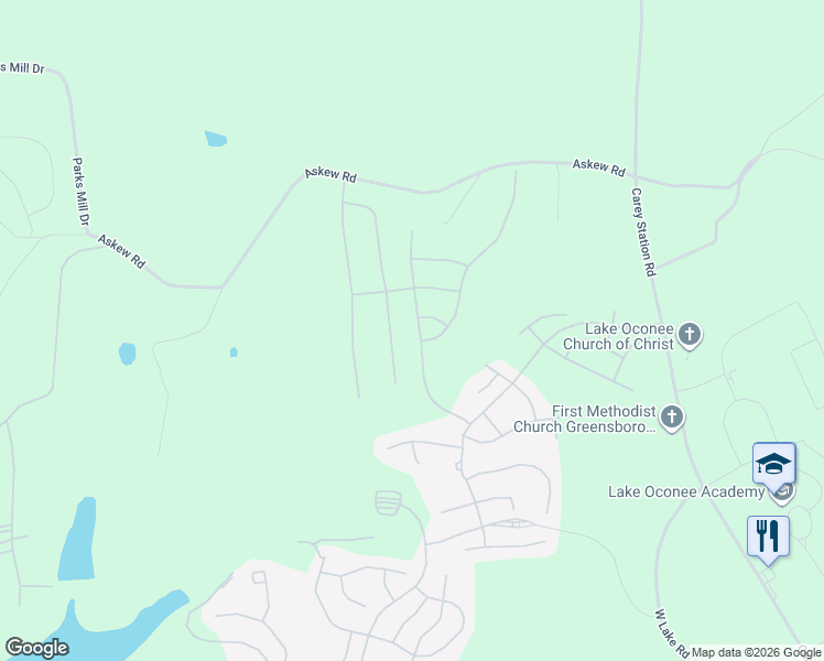 map of restaurants, bars, coffee shops, grocery stores, and more near in Greensboro