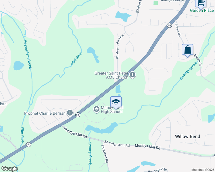 map of restaurants, bars, coffee shops, grocery stores, and more near 9579 Fayetteville Road in Jonesboro