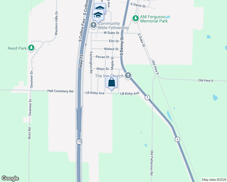 map of restaurants, bars, coffee shops, grocery stores, and more near 937 Maple Street in Howe