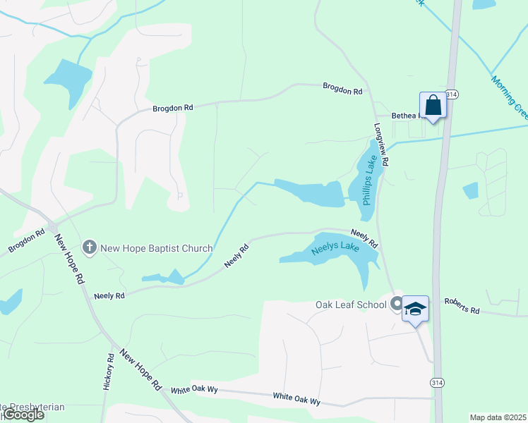 map of restaurants, bars, coffee shops, grocery stores, and more near 155 Matthew Way in Fayetteville