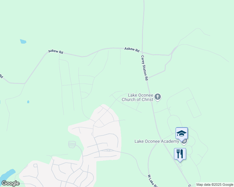 map of restaurants, bars, coffee shops, grocery stores, and more near 1081 Southwood Way in Greensboro