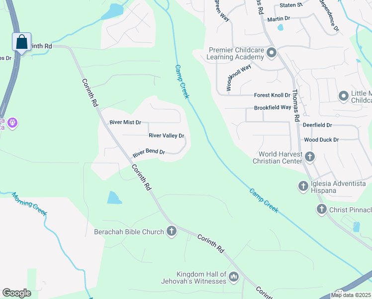 map of restaurants, bars, coffee shops, grocery stores, and more near 664 River Bend Drive in Jonesboro