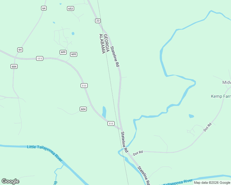 map of restaurants, bars, coffee shops, grocery stores, and more near 1056 Stateline Road in Bowdon