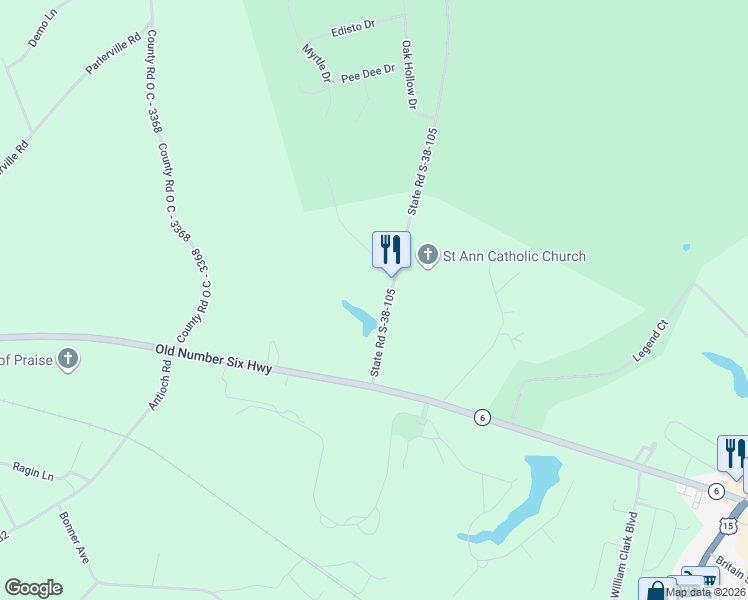 map of restaurants, bars, coffee shops, grocery stores, and more near 2224 State Park Road in Santee