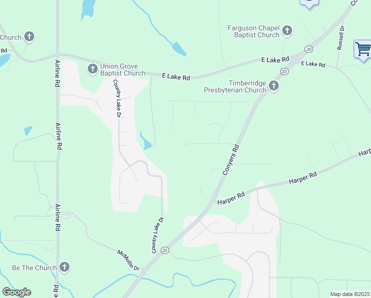 map of restaurants, bars, coffee shops, grocery stores, and more near 177 Simeon Drive in McDonough