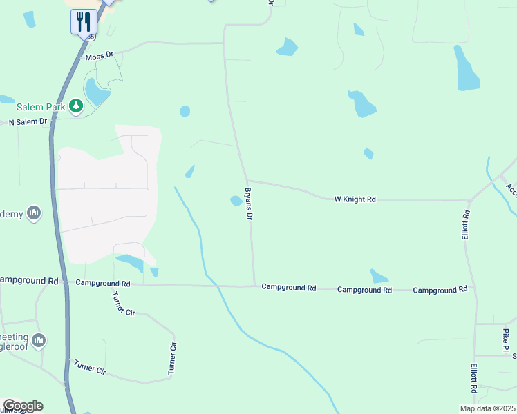 map of restaurants, bars, coffee shops, grocery stores, and more near 108 Bryans Drive in McDonough
