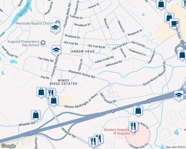 map of restaurants, bars, coffee shops, grocery stores, and more near 3995 Pleasant Home Road in Martinez