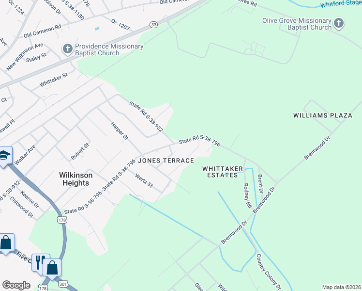map of restaurants, bars, coffee shops, grocery stores, and more near 2222 Whittaker Parkway in Orangeburg
