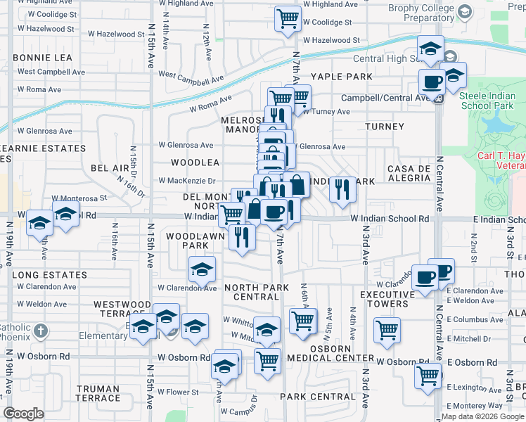 740 West Indian School Road, Phoenix AZ - Walk Score
