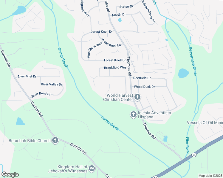 map of restaurants, bars, coffee shops, grocery stores, and more near 9540 Downs Court in Jonesboro