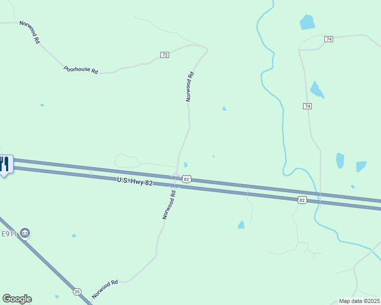 map of restaurants, bars, coffee shops, grocery stores, and more near 22406 U.S. 82 in Carrollton