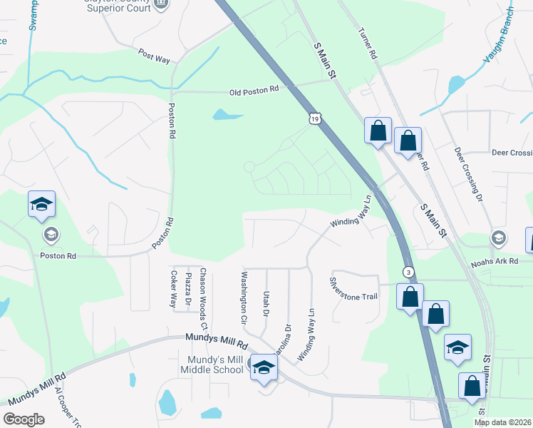 map of restaurants, bars, coffee shops, grocery stores, and more near 1244 Briar Ridge Lane in Jonesboro