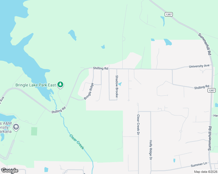 map of restaurants, bars, coffee shops, grocery stores, and more near 7208 Shadow Brk in Texarkana