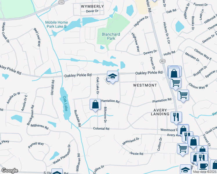 map of restaurants, bars, coffee shops, grocery stores, and more near 4558 Oakley Pirkle Road in Martinez