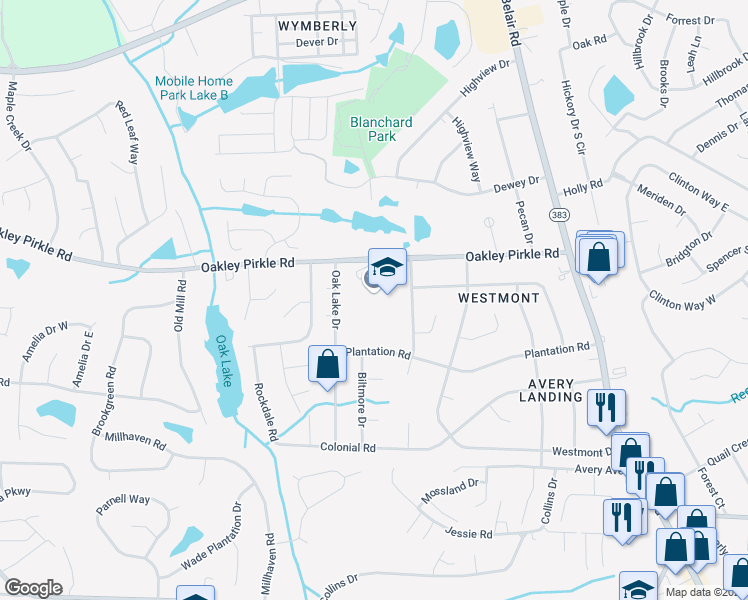 map of restaurants, bars, coffee shops, grocery stores, and more near 4558 Oakley Pirkle Road in Martinez