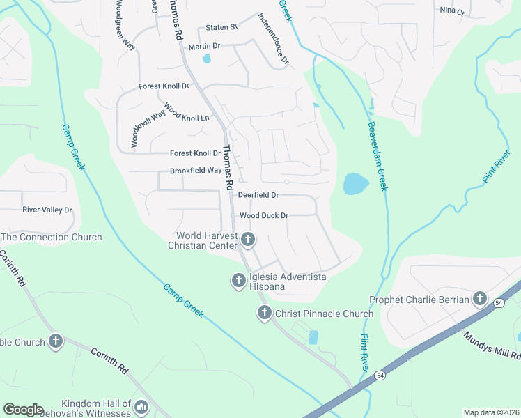 map of restaurants, bars, coffee shops, grocery stores, and more near 320 Deerfield Drive in Jonesboro