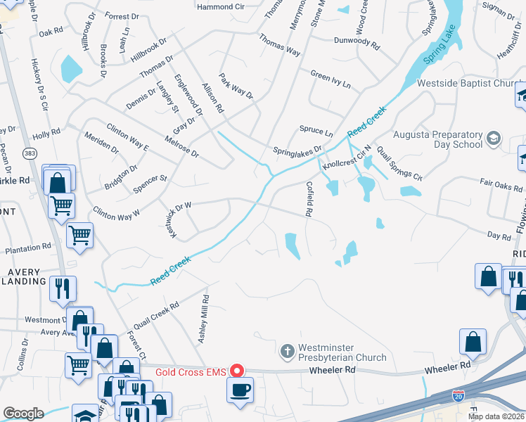 map of restaurants, bars, coffee shops, grocery stores, and more near 4134 Knollcrest Circle North in Martinez