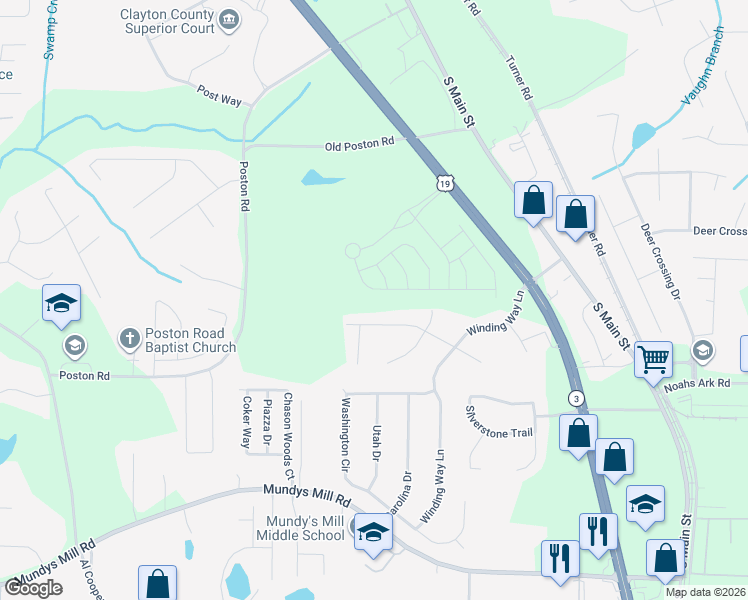 map of restaurants, bars, coffee shops, grocery stores, and more near 1244 Briar Ridge Ln in Jonesboro