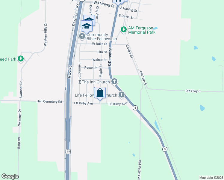 map of restaurants, bars, coffee shops, grocery stores, and more near 917 Sunset Street in Howe
