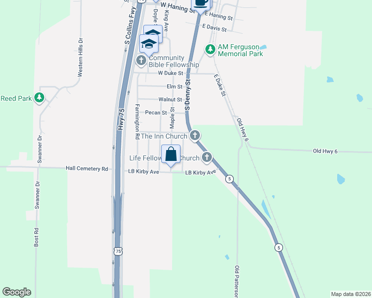 map of restaurants, bars, coffee shops, grocery stores, and more near 917 Sunset Street in Howe