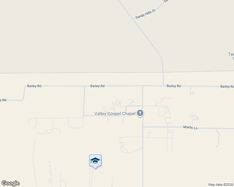 map of restaurants, bars, coffee shops, grocery stores, and more near 57775 Bailey Road in Anza