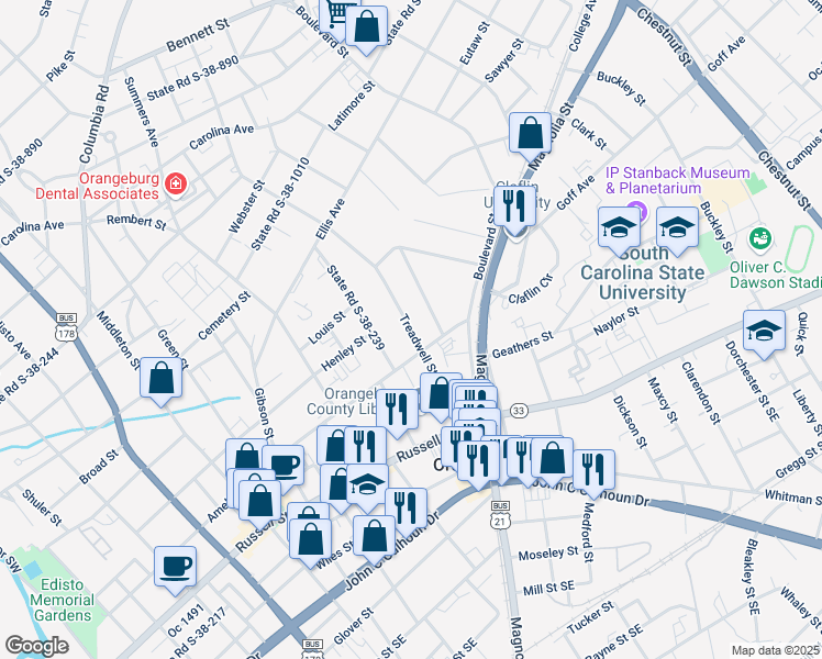 Treadwell Street, Orangeburg SC Walk Score