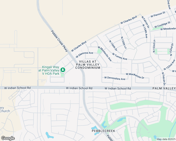 map of restaurants, bars, coffee shops, grocery stores, and more near 4211 North PebbleCreek Parkway in Goodyear
