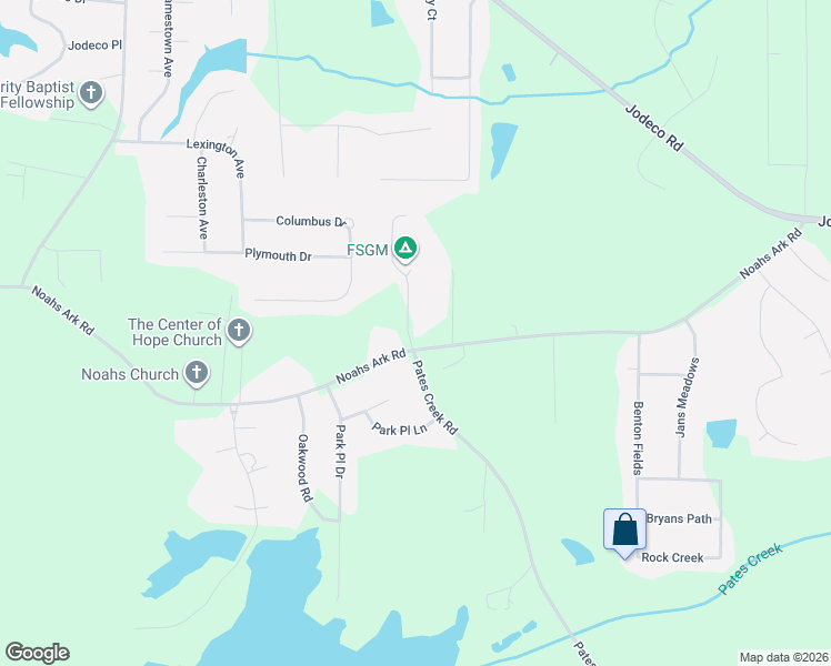 map of restaurants, bars, coffee shops, grocery stores, and more near 100 Crown Oaks Drive in Stockbridge