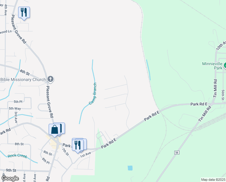map of restaurants, bars, coffee shops, grocery stores, and more near 425 Oak Ridge Drive in Pleasant Grove