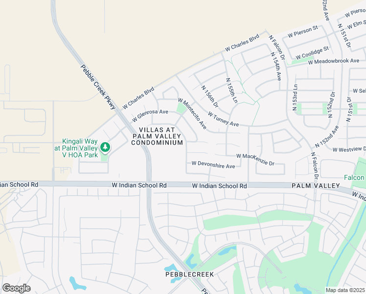 map of restaurants, bars, coffee shops, grocery stores, and more near 4226 North 157th Avenue in Goodyear