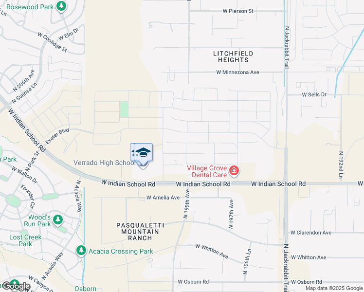 map of restaurants, bars, coffee shops, grocery stores, and more near 19962 West Heatherbrae Drive in Litchfield Park
