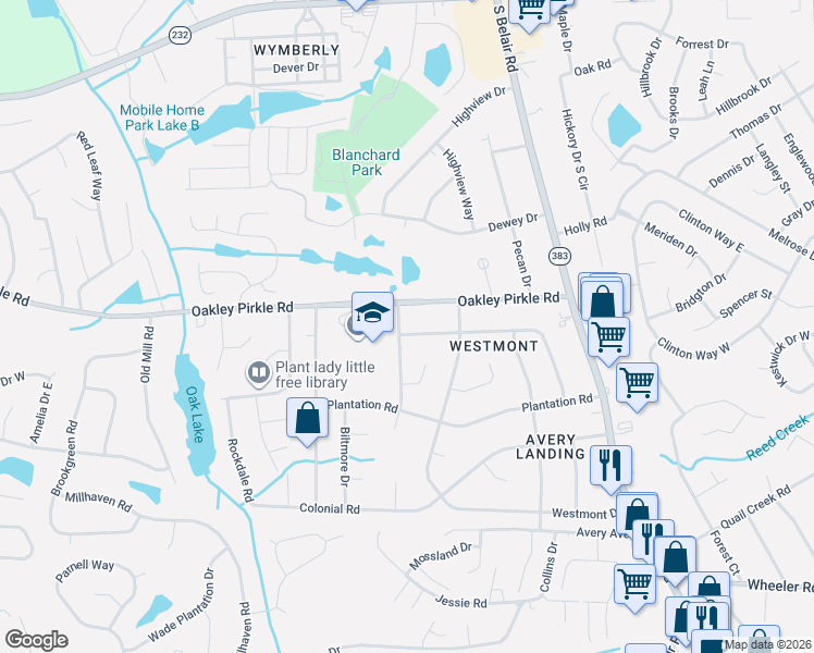 map of restaurants, bars, coffee shops, grocery stores, and more near 4533 Shawnee Drive in Martinez