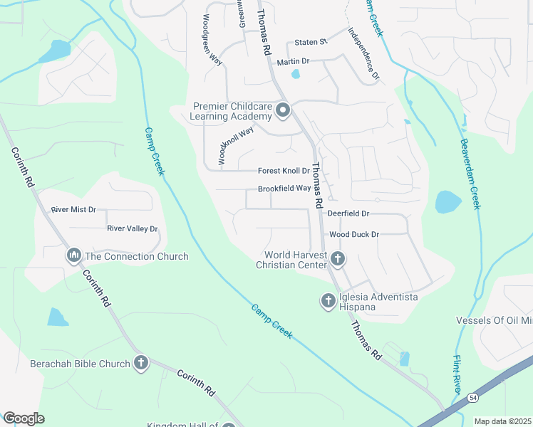 map of restaurants, bars, coffee shops, grocery stores, and more near 470 Thomas Downs Way in Jonesboro