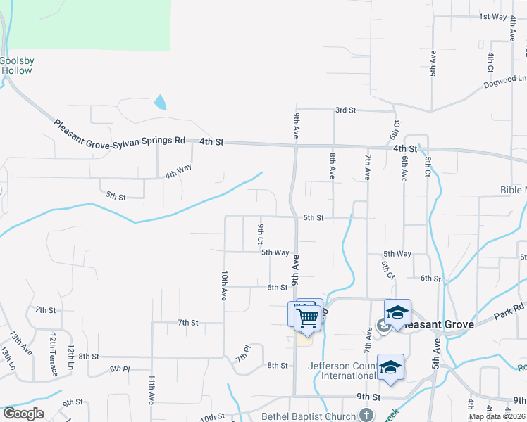map of restaurants, bars, coffee shops, grocery stores, and more near 920 5th Street in Pleasant Grove